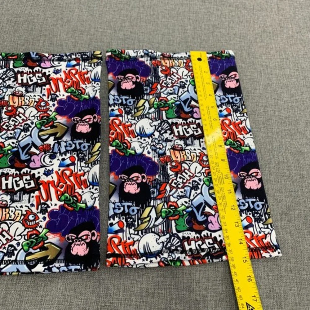 2 New! Gaiter Mask Face Cloth Mask Scarf Cover Up Graffiti Hip‎ Hop Print